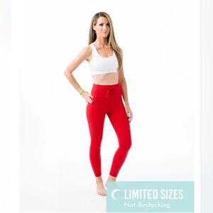 Zyia Active Red Pocket Drawstring 7/8 24"